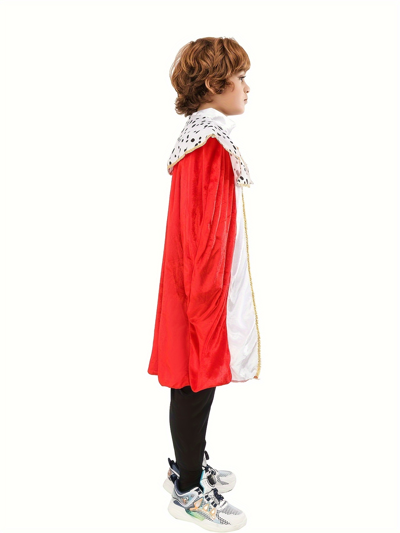 King Costume For Kids Robe Crown Scepter Set Boys Royal Prince Cape Dress Up Cosplay3